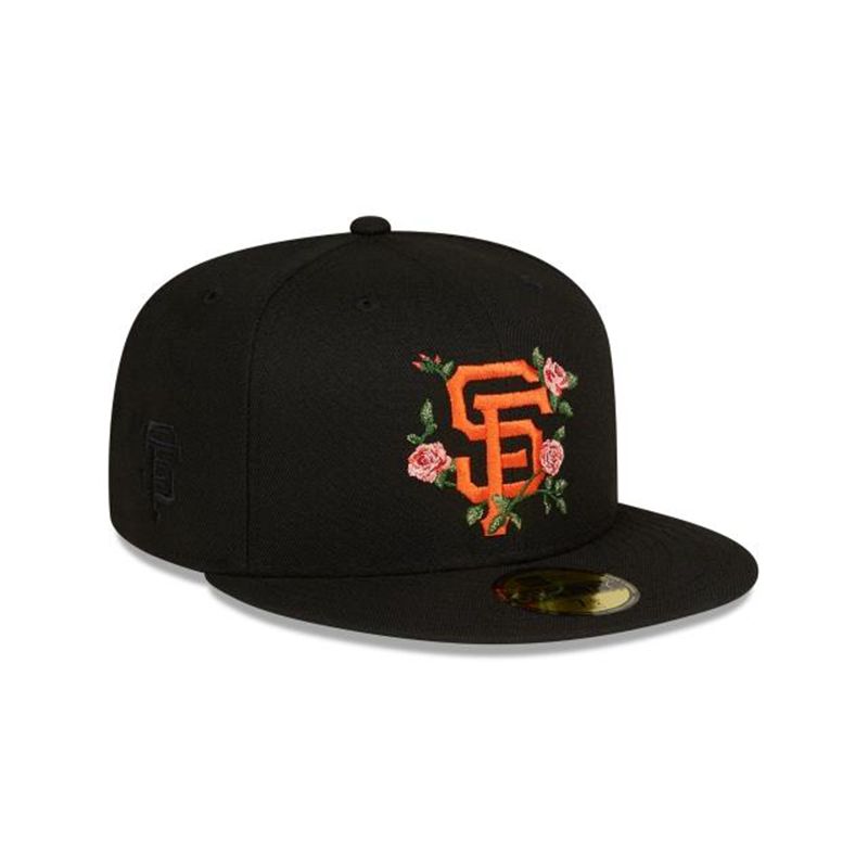 MLB San Francisco Giants Bloom 59Fifty Fitted (UVN4017) - Black New Era Caps